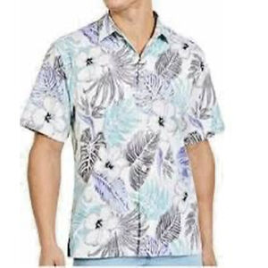 Tommy Bahama Mens 2XL Konkan Jungle Silk Blend Camp Shirt Silk-Cotton Island